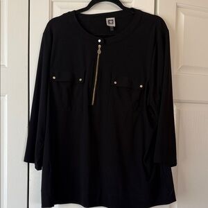 Anne Klein Black Garment with Lion Logo